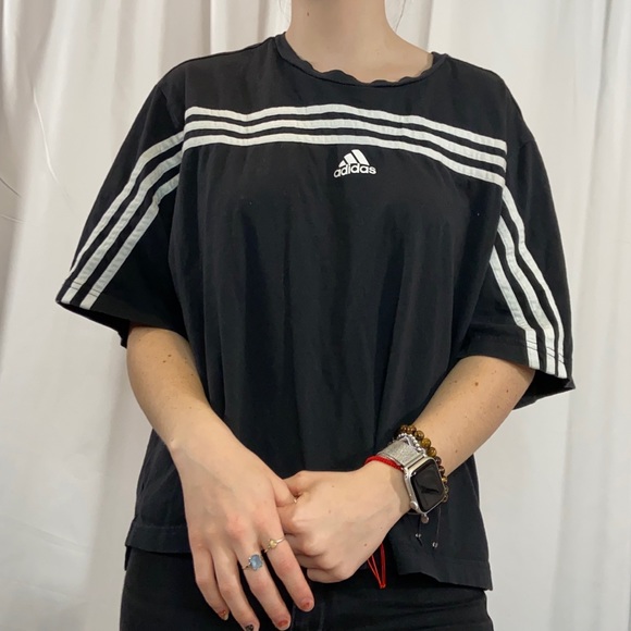 Adidas cropped tri-stripe crop top XL - Picture 9 of 16